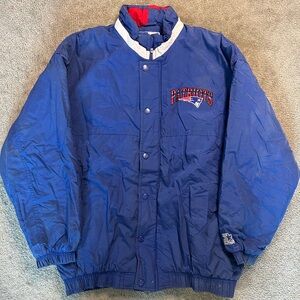 Vintage 90s New England Patriots Starter Puffer Jacket Size Large Football NFL